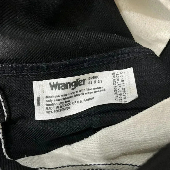 VTG Wrangler 82BK Dress Pants Mens 38x31 Wrancher Cowboy USA 90s Boot Slacks - Picture 4 of 7